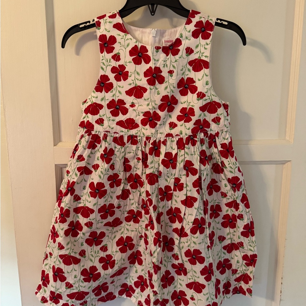 Gymboree Red Floral Sleeveless Cotton Dress